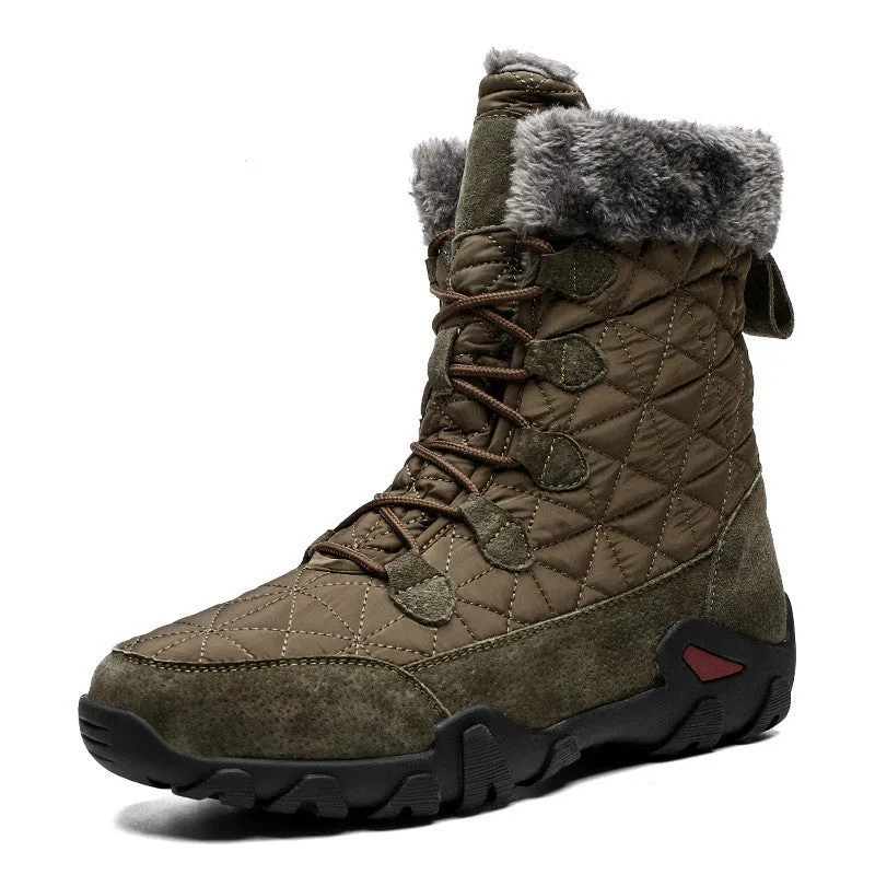 Men's Martin Boots Winter Warm Fur Plush Suede