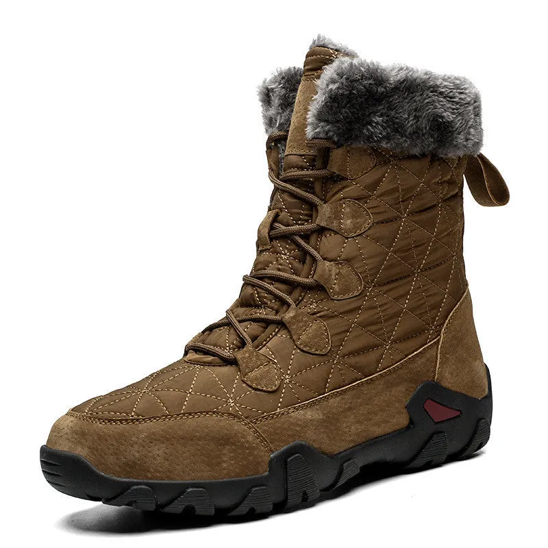 Men's Martin Boots Winter Warm Fur Plush Suede
