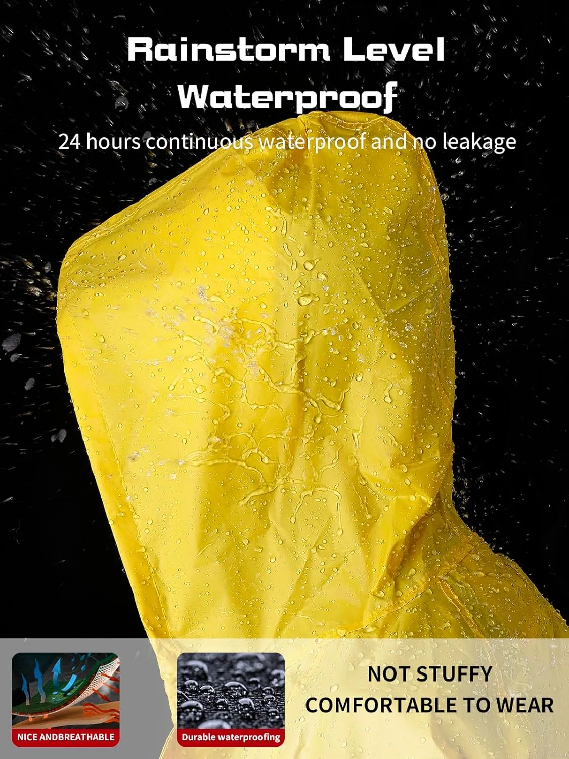 Men's rain jackets & ponchos Long raincoats for men and women Waterproof hooded rainwear for adults Lightweight outdoor