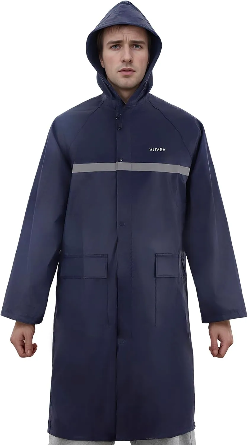 Men's rain jackets & ponchos Long raincoats for men and women Waterproof hooded rainwear for adults Lightweight outdoor