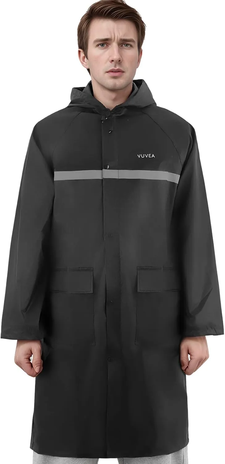 Men's rain jackets & ponchos Long raincoats for men and women Waterproof hooded rainwear for adults Lightweight outdoor