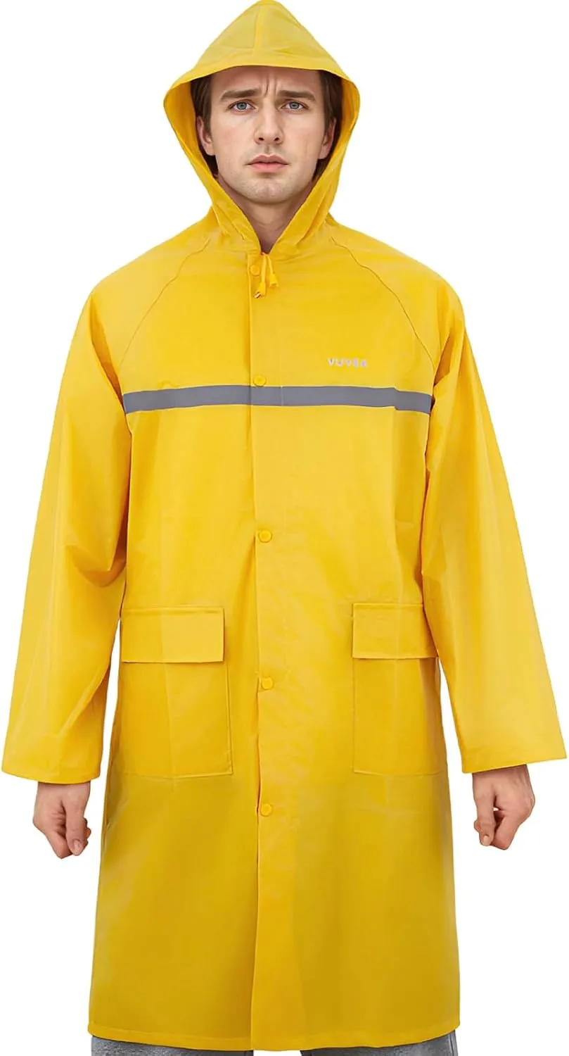 Men's rain jackets & ponchos Long raincoats for men and women Waterproof hooded rainwear for adults Lightweight outdoor