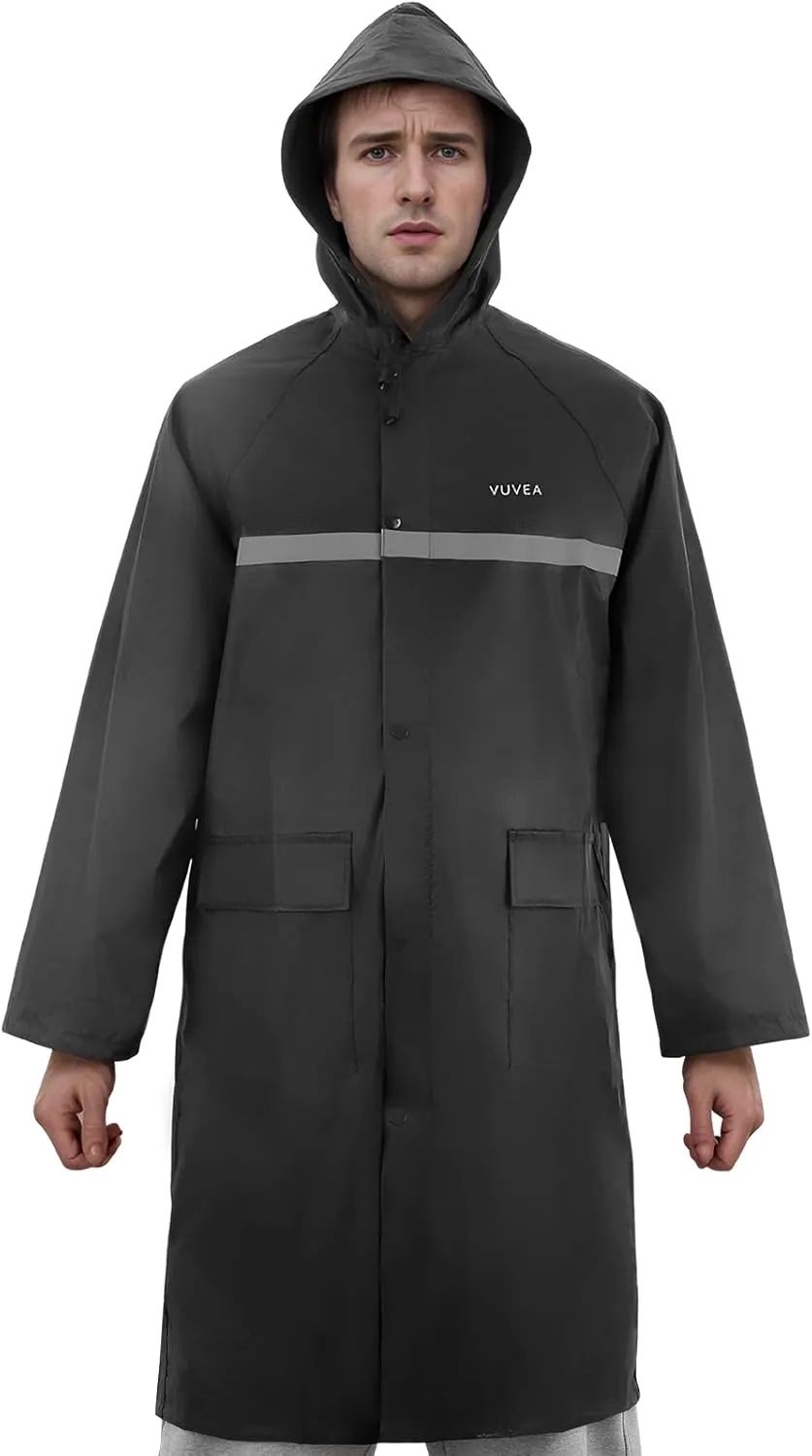 Men's rain jackets & ponchos Long raincoats for men and women Waterproof hooded rainwear for adults Lightweight outdoor