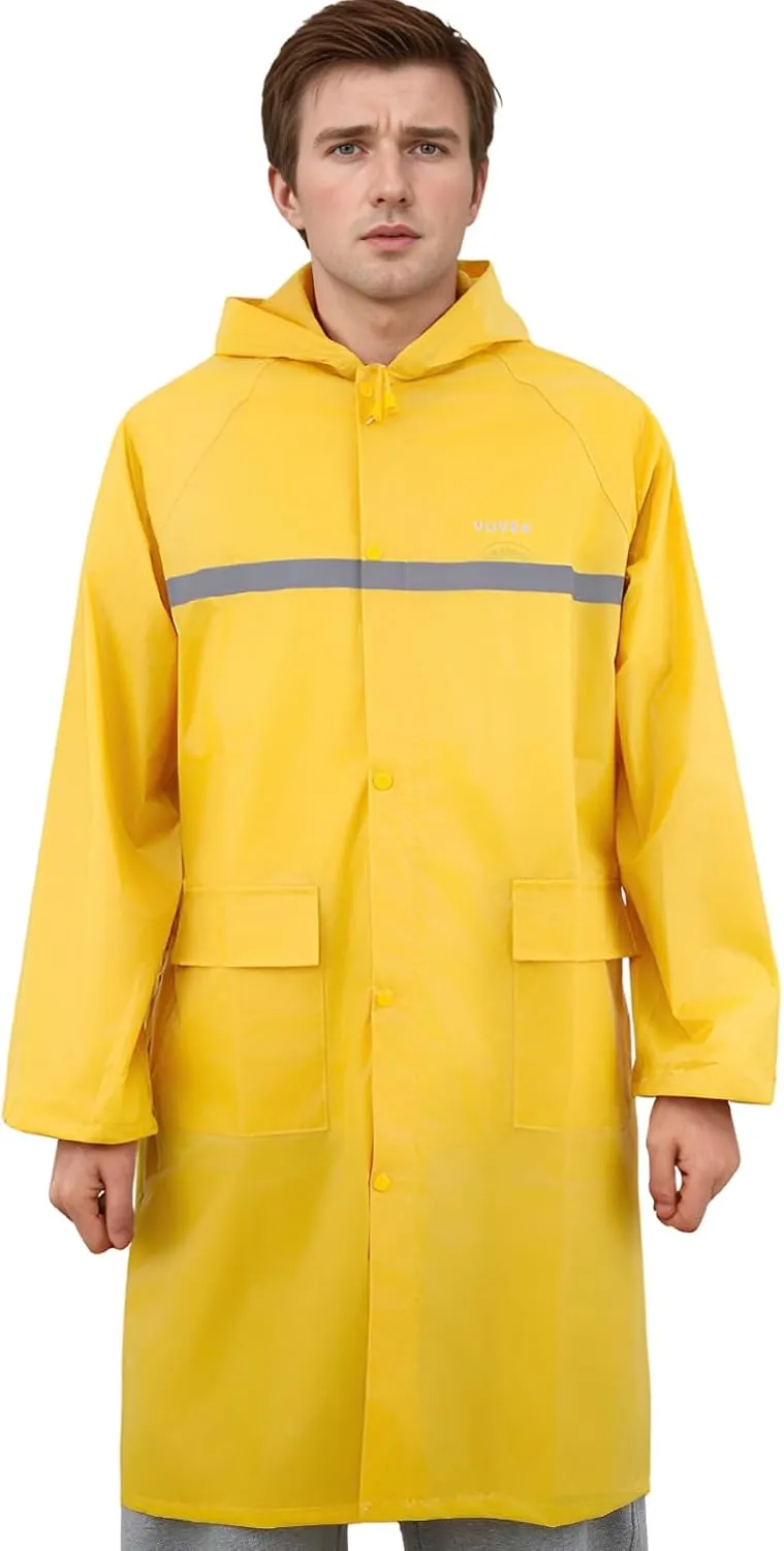Men's rain jackets & ponchos Long raincoats for men and women Waterproof hooded rainwear for adults Lightweight outdoor