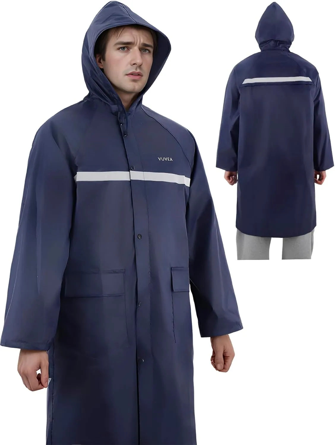 Men's rain jackets & ponchos Long raincoats for men and women Waterproof hooded rainwear for adults Lightweight outdoor