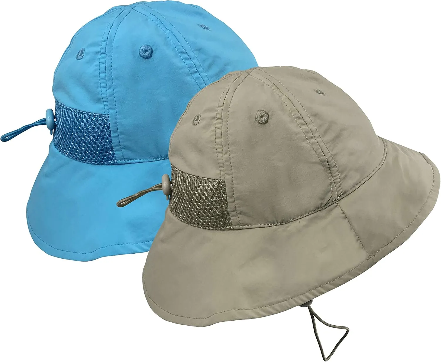 N'Ice Caps Kids Sun Hats 2-Pack UPF 50  UV Protection Boys Girls Toddler Adjustable Mesh Lined