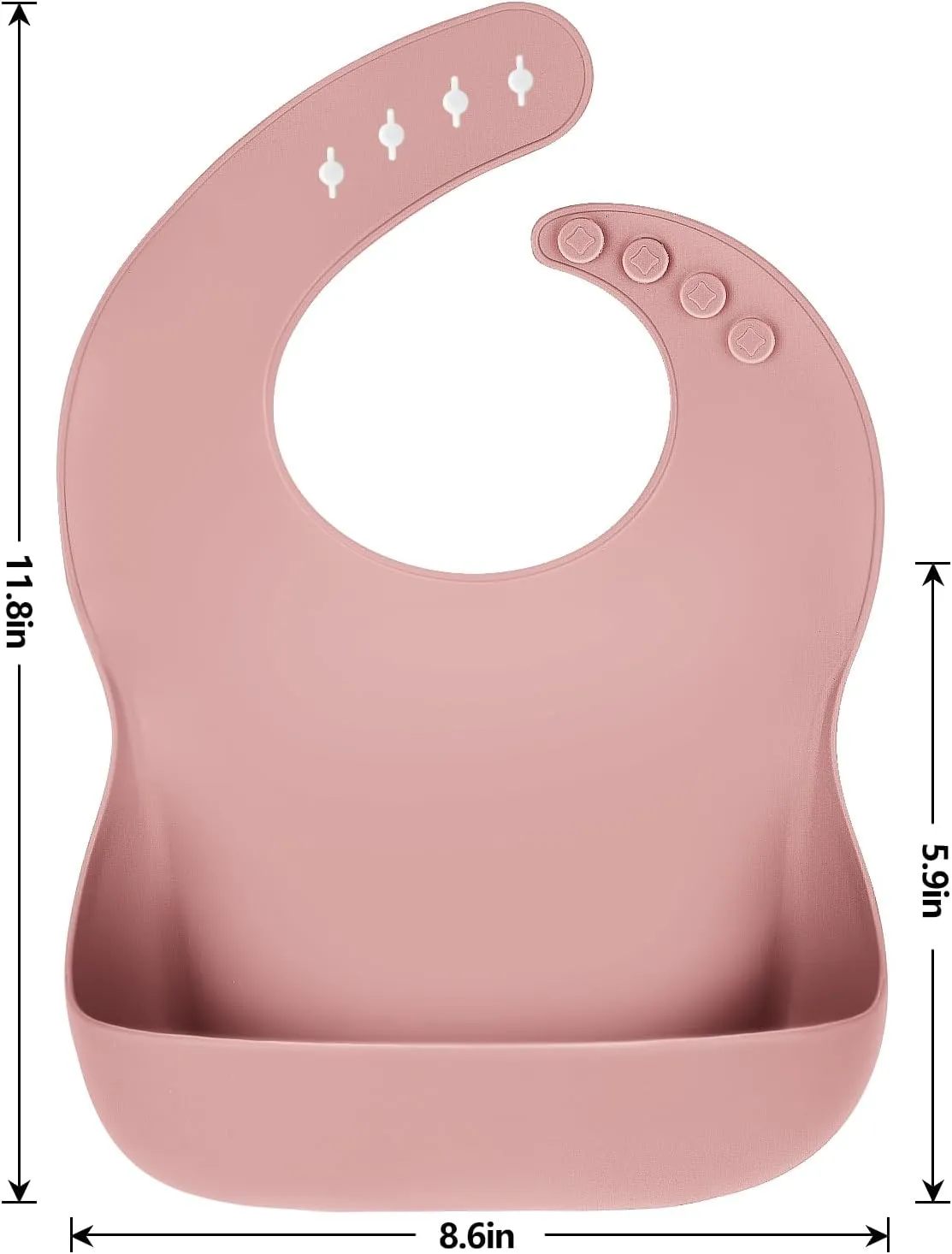 Silicone Bibs for Babies Toddler Set of 3, BPA Free, Soft Adjustable Waterproof Bibs for Feeding Essentials