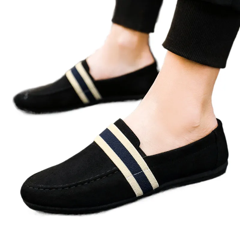 Spring men's Doudou shoes low-top casual loafers, one-pedal lazy tide shoes, breathable and versatile foot cloth shoes