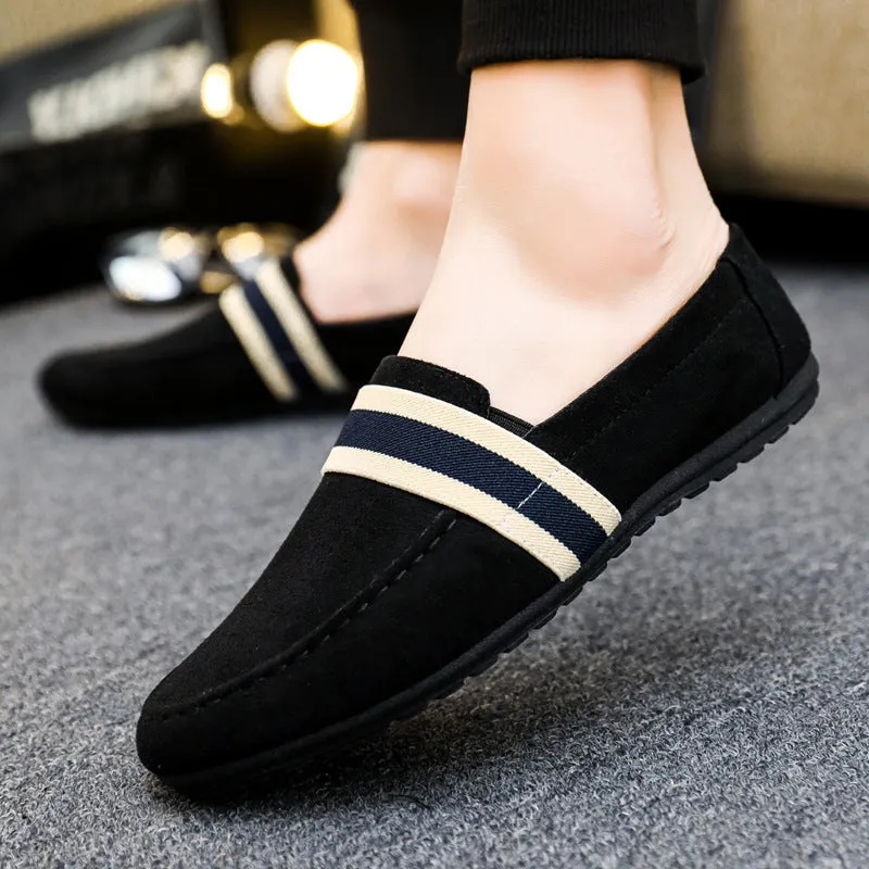 Spring men's Doudou shoes low-top casual loafers, one-pedal lazy tide shoes, breathable and versatile foot cloth shoes