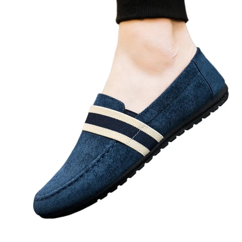 Spring men's Doudou shoes low-top casual loafers, one-pedal lazy tide shoes, breathable and versatile foot cloth shoes