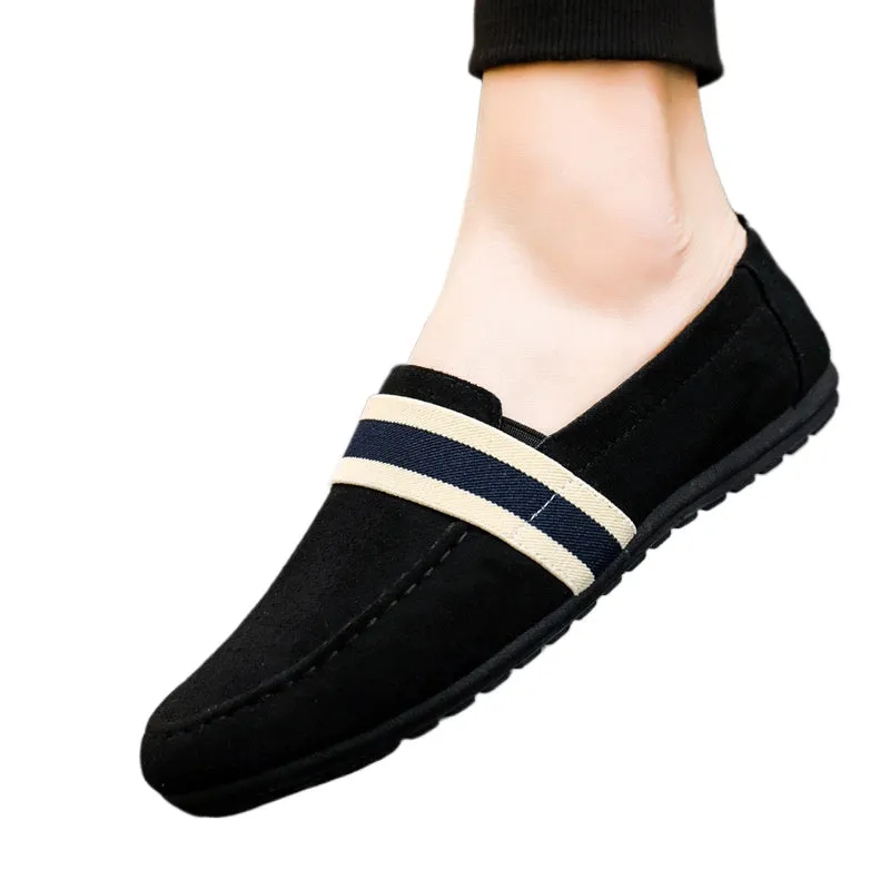 Spring men's Doudou shoes low-top casual loafers, one-pedal lazy tide shoes, breathable and versatile foot cloth shoes