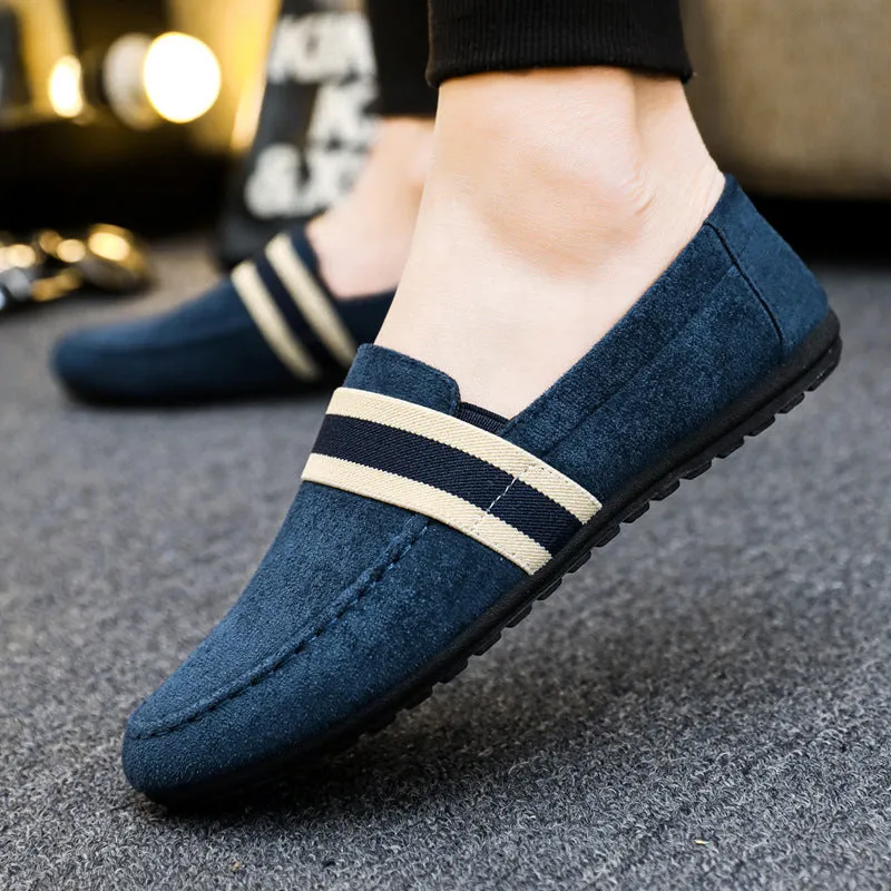 Spring men's Doudou shoes low-top casual loafers, one-pedal lazy tide shoes, breathable and versatile foot cloth shoes
